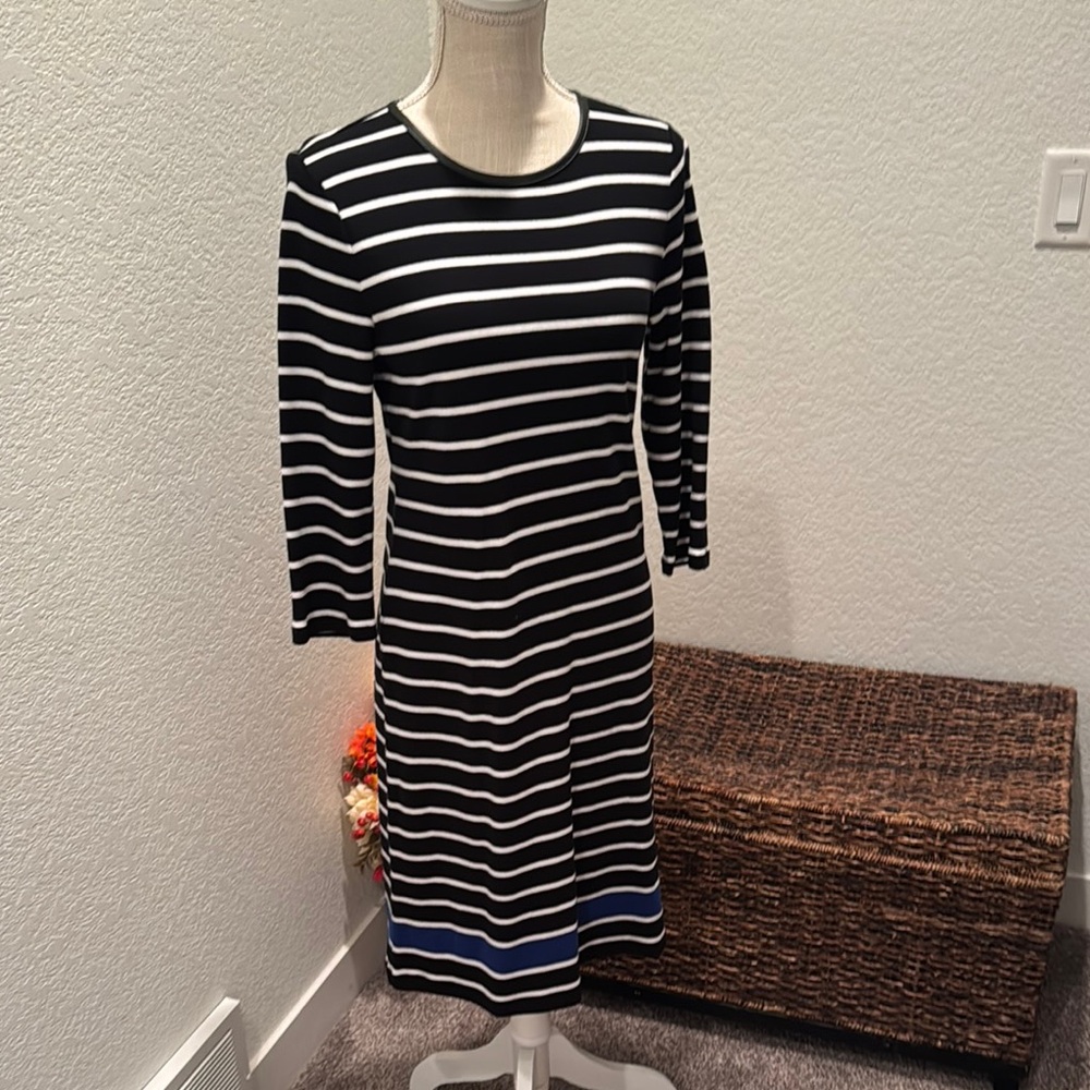 Black and White Striped Dress